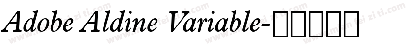 Adobe Aldine Variable字体转换